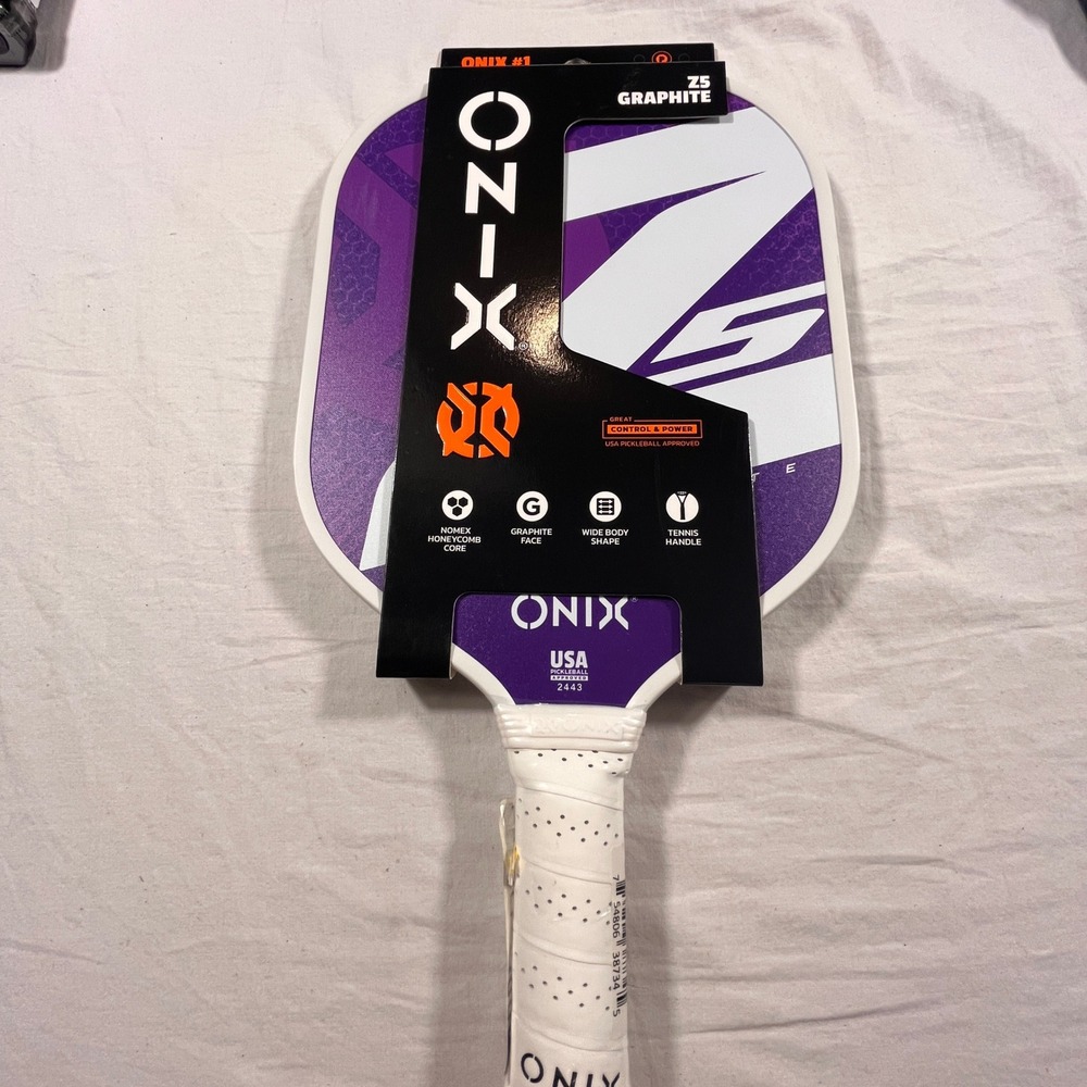 Onix Pickleball Paddle Unisex Purple NEW Graphite Z5 PURV3 Nomex Honeycomb Core